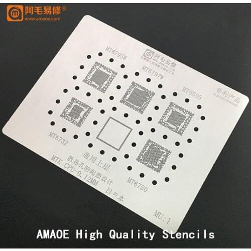 MT6595 MT6750 MT6732 MT6795W MT6797W CPU RAM IC CHIP BGA Reballing STENCIL Heating Reball Tin Net Template