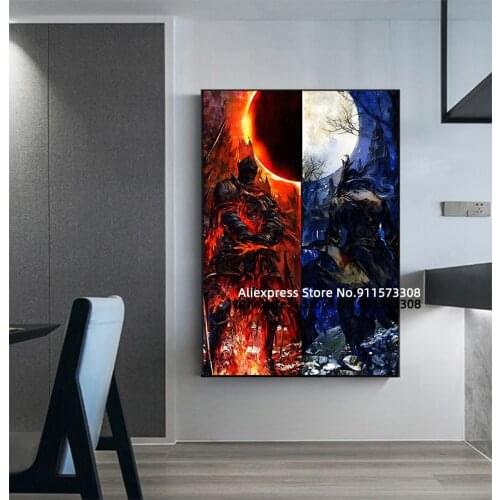 Dark Souls Game Wall Art Canvas Painting Boys Wall Decor Gaming Party Poster Prints Child Boy Gifts Playroom Decoration