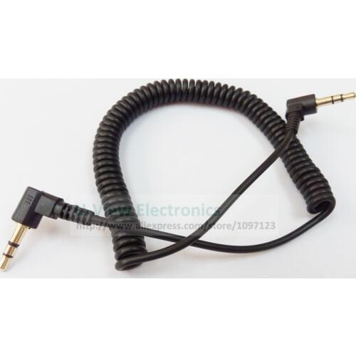 NCHTEK Dual Right Angled 90 Degree 3.5MM Stereo Audio Male to Male Audio Stretch Spring Shape Cable/Free DHL Shipping/100PCS
