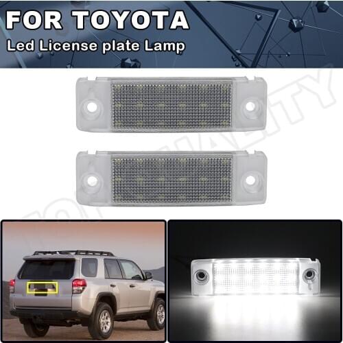No Error LED Number License Plate Light Lamps For Toyota 4Runner Sequoia Sienna Previa Land Cruiser Caldina Corolla Lexus GX470