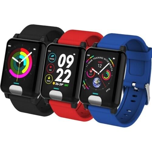 2020 New E04 Smart Watch ECG PPG Heart Rate Blood Pressure Monitor Fitness Tracker Smartband More Motor Function Sport Watch