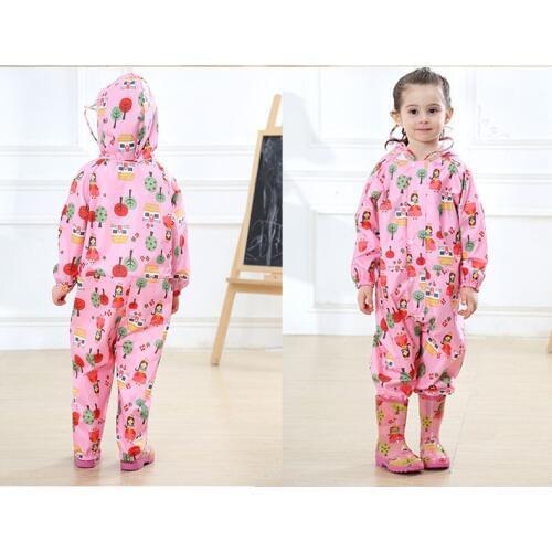 New Cartoon Raincoat Kids Children Jumpsuit Rainwear Boy Girl Waterproof Poncho