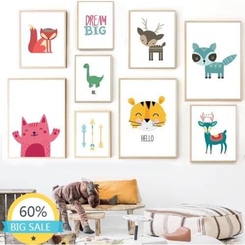 Full Square&Round Diamond Painting Cartoon Dinosaur Fox Deer Animal 5D Diamond Embroidery Mosaic Cross Stitch Kits Home Decor