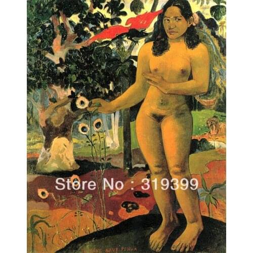 Portrait Oil Painting Reproduction on Linen canvas,The Delightful Land by paul gauguin,Free Fast Shipping,Museum Quality