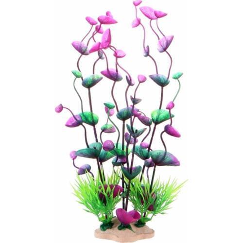 PVC Fish Tank Aquarium Decor Green Artificial Plastic Underwater Grass Plants Aquarium Accessories Decoration For Aquarium 24cm