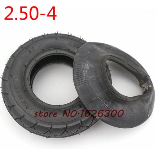 Size 2.50-4 Tire and Inner Tire Fits Motorcycle Tyre Gas Electric Scooter Bike Tire and Scooter Wheelchair Wheel