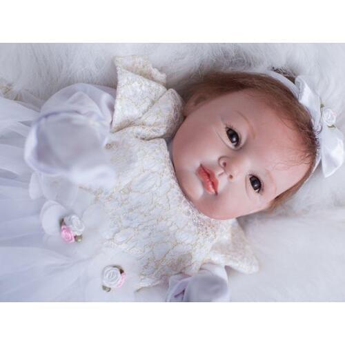 Lifelike Reborn Baby Dolls Girl Newborn Alive Realistic Soft Vinyl Handmade 22inch 55cm