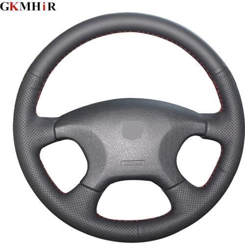 DIY Hand-stitched Black Soft Artificial Leather Car Steering Wheel Cover for Citroen Elysee c-elysee Citroen Xsara Picasso