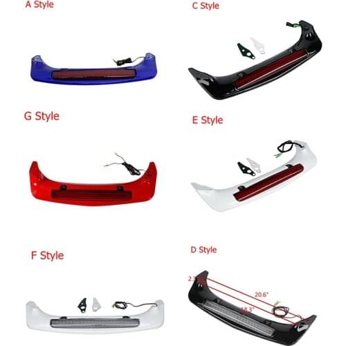 Motorcycle Trunk Spoiler LED Red Rear Brake Light For Honda Goldwing GL1800 2001-2017 15