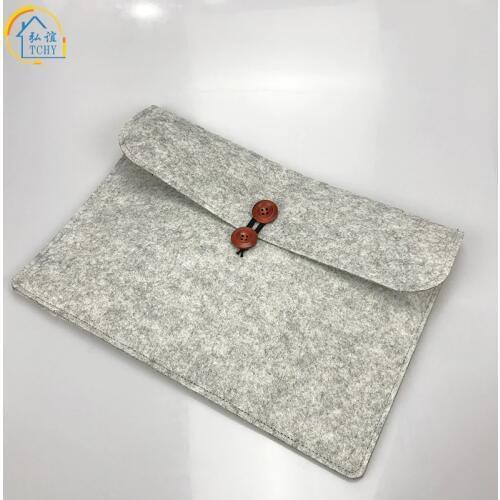 TCHY Slim Wool Felt Documents Bag Universal Notebook Case Pouch Sleeve Cover Briefcase for Macbook Air 11 12 13 14 15 Bag