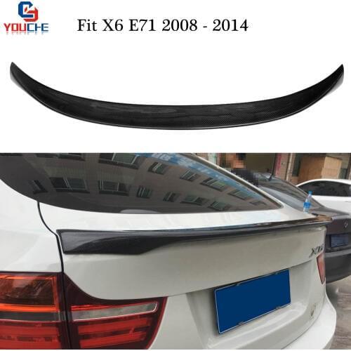 X6 E71 Carbon Fiber Rear Spoiler Wing for BMW X6 Series E71 2008 - 2014 xDrive35i 50i Trunk Spoiler Lid