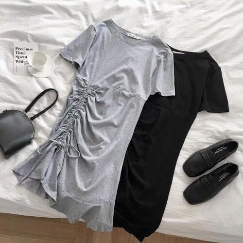 Summer Autumn Dress Women 2020 Sexy short Sleeve Slim Elastic Bodycon Bandage Dress Short Pleated Party Dresses