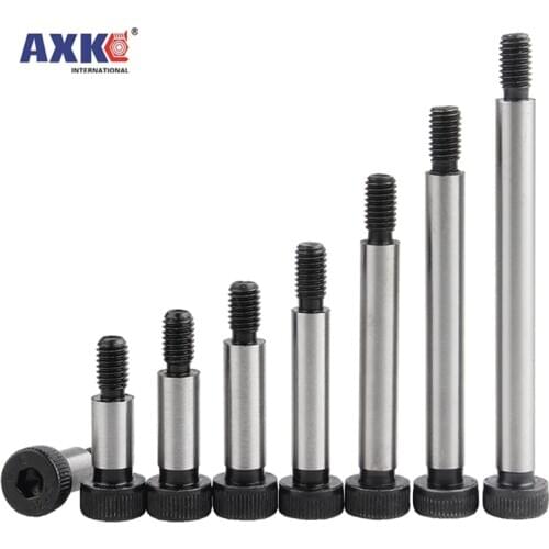 1pc M8 M10 M12 M16 Diameter 10 12 16 20mm Grade 12.9 Steel Allen Hex Hexagon Socket Cap Head Shoulder Roller Bearings Screw Bolt