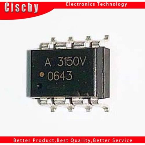 10PCS HCPL3150 SOP-8 HCPL-3150 SOP A3150V A3150 3150V SOP-8 Optocoupler