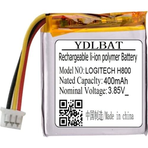 100% NEW AHB472625PST Battery Replacement for LOGITECH H800 LOGITECHH800 Earphone Headphone battery