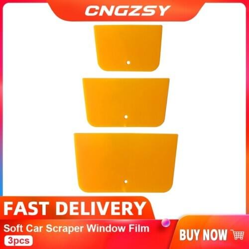 3pcs/set Soft Car Scraper Window Film Squeegee Sticker Decoration Tool Wall Paper Bubble Free Vinyl Sticker Wrapping Tool A38