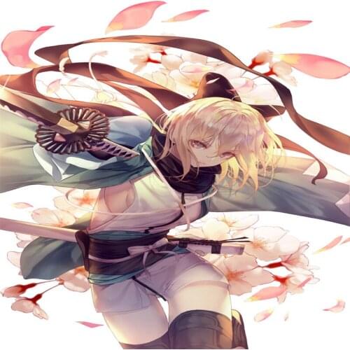 3 Style Cosplay Anime Game Hakuouki Okita Souji Katana Wood Sword Prop Role Playing Okita Souji Wood Model Sword 100cm