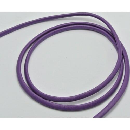 32.8 Feet Purple Flat Soft Synthetic Leather Jewelry Cord 4X2mm