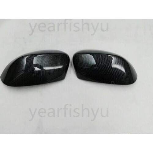 ABS Chrome Rear Rearview Mirror Cover Carbon fiber pattern For Jeep Compas 2017