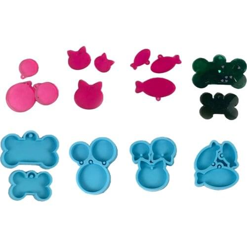 Pet Tag Pendant Silicone Mold Pendant Keychain DIY Epoxy Resin Casting Mould