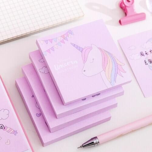 Girl Heart Unicorn Memo Pad Student Creative Message Memo Memo Sticky Note N Times Post