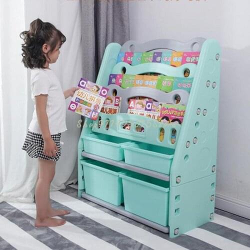 Childrens Bookshelf Simple Large-capacity Multi-layer Toy Storage Rack Household Cabinet Floor Shelf Baby Picture Book Rack