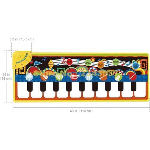 Musical instrument flash light baby music carpet children carpets infant piano play mats playmat Toy
