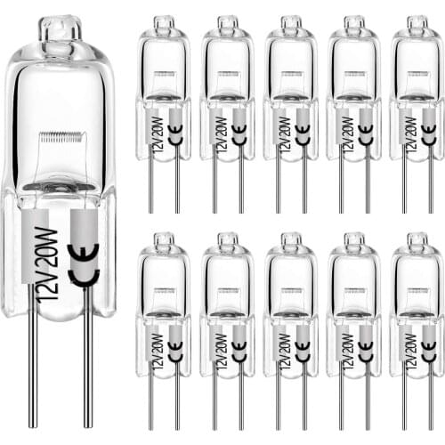 10pcs G4 12V 20W Halogen Light Bulb Globe Lamp JC Type Free Shipping