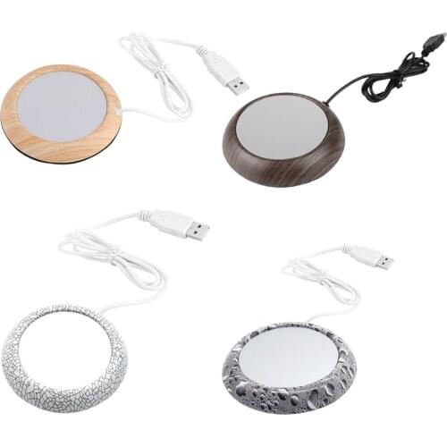 Ceramic Glass Cup Warmer Heat Tea Mug Mat Coaster Keep Coffee Warm Heater Pad 5W, USB Powered