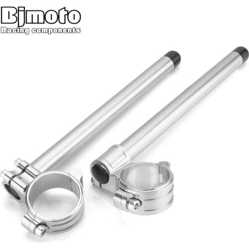 7/8" 22mm Motorcycle Handbar Clip Ons 45mm Motorbike CNC Adjustable handlebars Lift Clip-Ons Bjmoto Fork handle bar Fork Tube