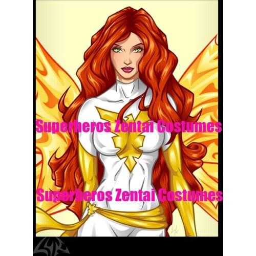 White Phoenix Jean Grey X-men Cosplay Costumes 3D Print Bodysuit Dark Custom Made Catsuit Girls Women Ladys Zentai Suit