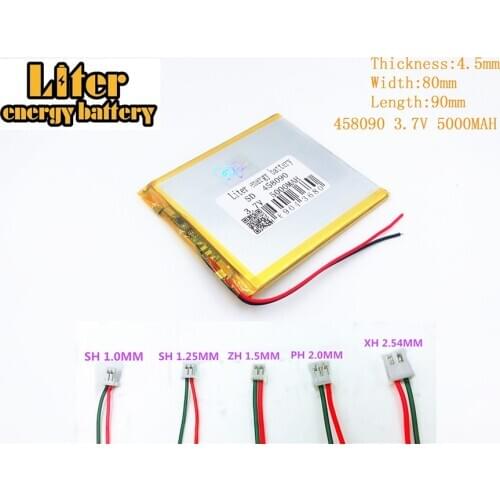 458090 3.7V 5000mah Lithium polymer Battery with Protection Board For 3.7V 5000mah 458090 PLUG tablet PC rechargeable battery