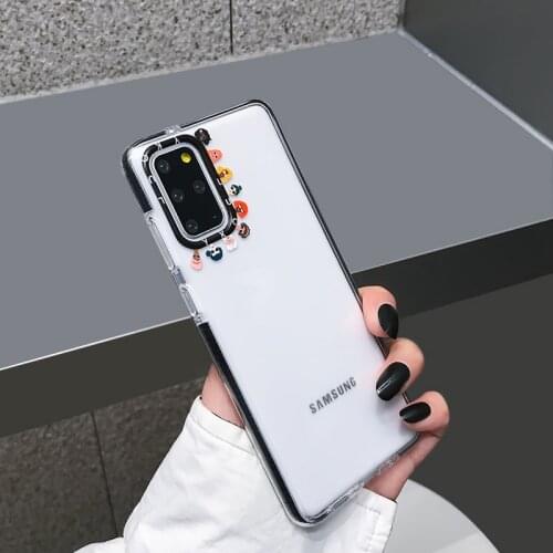 Cute transparent case for Samsung s20 plus silicone phone case s21 note20 ultra thin protective case phone bag