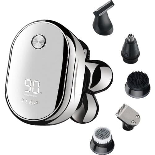 Upgraded version of mens electric shaver 6 in 1 mens trimmer 6-head shaver beauty set multi-function LCD waterproof
