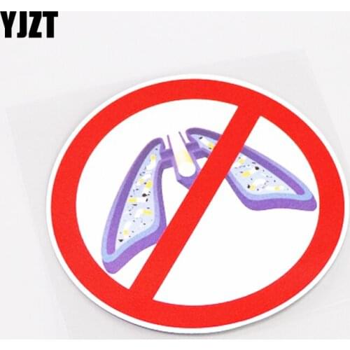YJZT 12.7CM*12.7CM Warning Mark No Smoking Car Window Sticker Decal PVC 13-0727