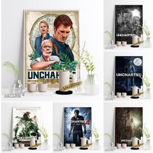 Uncharted Classic Hot Video Game Retro Poster Fans Collection Gift Wall Picture Living Room Bedroom Sofa Wall Art Home Decor