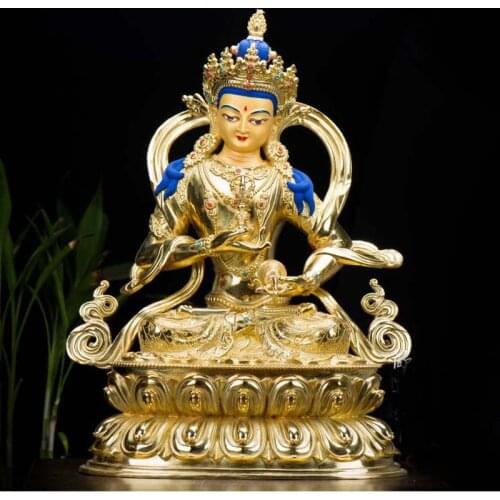 HUGE 48CM large High-grade Buddha statue Tibetan Buddhism Nepal Gilding Vajra Vajrasattva Buddha statue bless Safety Health luck