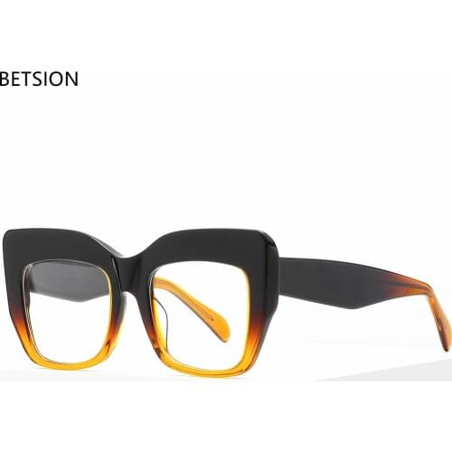 Fashion Women Cat Eye Eyeglass Frames Acetate Full Rim Oversize Clear Lens Rx able