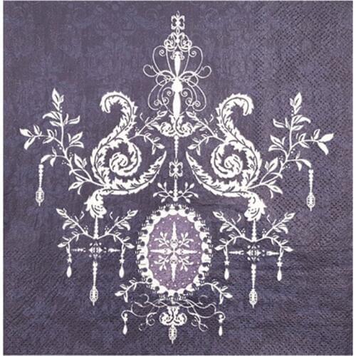 Food-grade table paper napkins tissue black and white pattern love heart vintage decoupage wedding party festive dinner decor