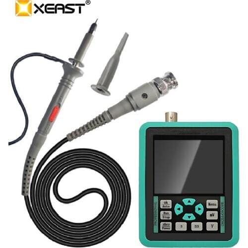 XEAST Handheld Mini Digital Oscilloscope with TFT Color LCD Screen 120M Bandwidth 500M Sampling Rate for DIY Electronic Test