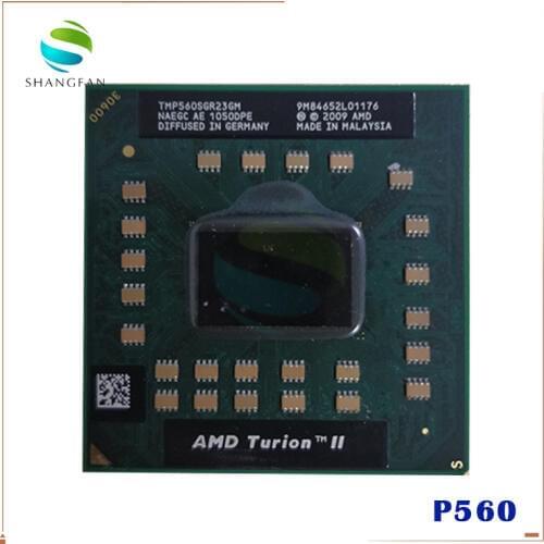 Laptop cpu processor AMD Turion II Dual-Core Mobile P560 - TMP560SGR23GM 2.5G 2M 25W P560 Laptop CPU Socket S1/S1g4