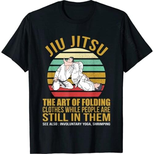Jiu Jitsu Shirts Art Of Folding Clothes BJJ MMA Jujitsu T-Shirt Normal Tops & Tees Cotton Mens Tshirts Normal Fitted