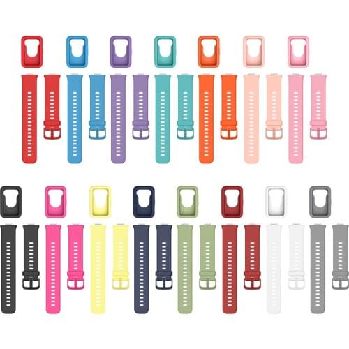 Silicone Soft Edge Protector Case Shell Sleeve Frame Protective Bumper Cover For Huawei Watch Fit Watchband Strap Band Wristband