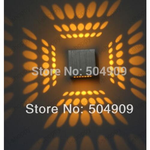 Yellow Cube Box 3W High Power LED Wall light Porch Studio Hotel Lobby Stairs Modern Decor Decking Fixture Lamp Background 150LM