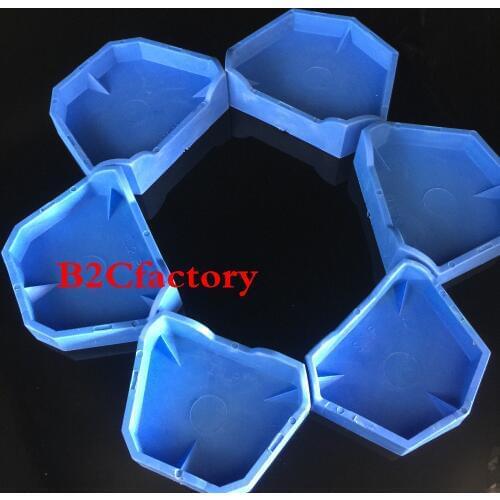 1 KIT/6PCS Dental Lab Model Former Base Molds Types Blue Color