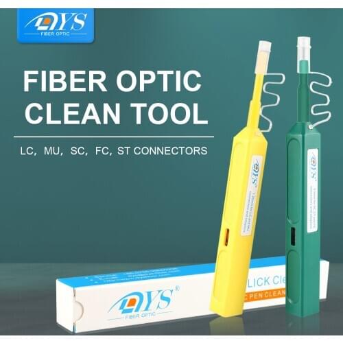 2pcs FTTH Optical Fiber Cleaning Pen One-Click Cleaner 2.5mm 1.25mm LC MU SC FC ST Connector Optic Fiber Clean Tools Kits