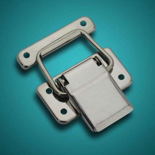 2Pcs Stainless Steel Latch Hasp Lock for Cabinet Case Spring Loaded Latch Catch Toggle hasp wooden box lock furniture hardware