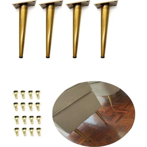 4Pcs 7.8''H Gold bronze Furniture Cabinet Cupboard Metal Legs Table feet（80*200mm）- Verified Lab Test Supports + 1600 pounds