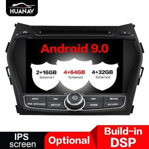 DSP Android 9.0 Car dvd gps navigation player for Hyundai IX45 Santa fe 2013-2016 auto radio multimedia headuint screen player