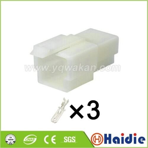 Free shipping 5sets 3pin sumitomo plastic 250 type connector auto wire harness male connector 6120-2033